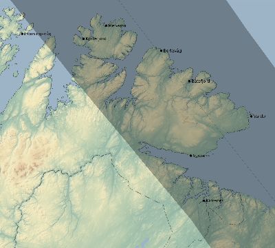 Map of the eclipse path across Norway on 05/03/2478