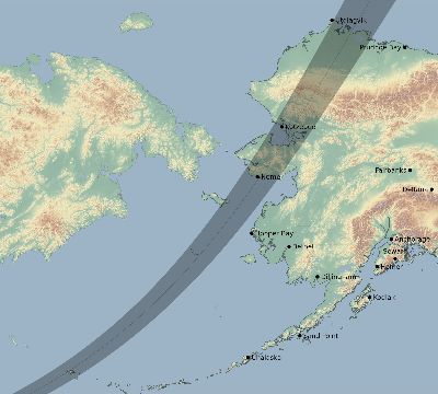 Map of the eclipse path across United States on 05/03/2478