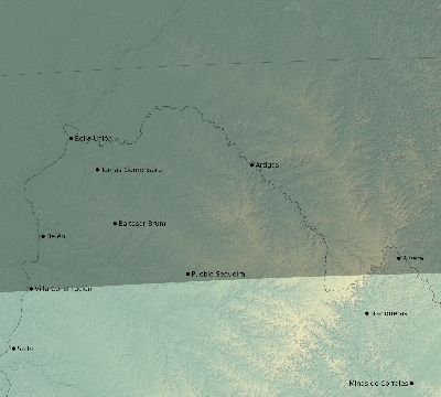Map of the eclipse path across Uruguay on 08/14/2482