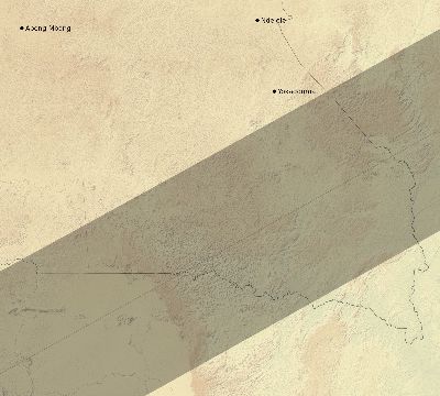 Map of the eclipse path across Cameroon on 02/07/2483