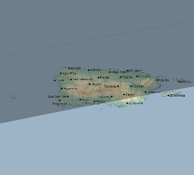 Map of the eclipse path across Puerto Rico on 08/03/2483