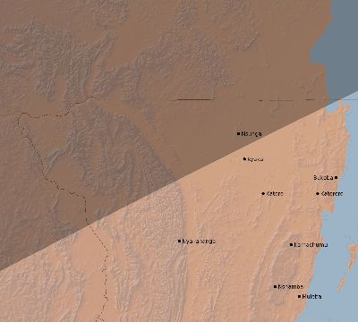 Map of the eclipse path across Tanzania on 06/02/2486