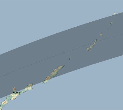 Map of the eclipse path across Russia on 05/23/2487