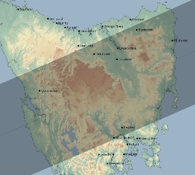 Map of the eclipse path across Australia on 11/15/2487