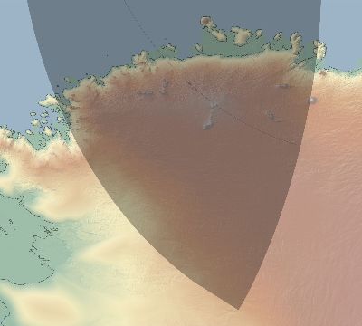 Map of the eclipse path across Antarctica on 04/01/2489