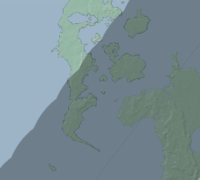 Map of the eclipse path across Bahrain on 03/10/2491