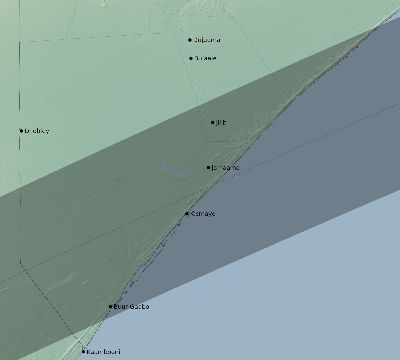 Map of the eclipse path across Somalia on 01/07/2494