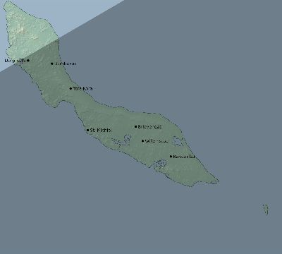 Map of the eclipse path across Curaçao on 12/28/2494