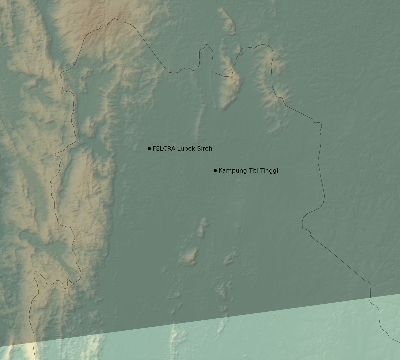 Map of the eclipse path across Malaysia on 10/15/2498