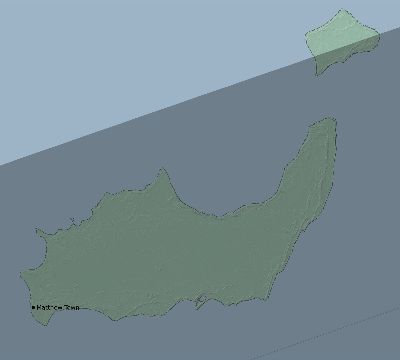 Map of the eclipse path across Bahamas on 02/19/2501