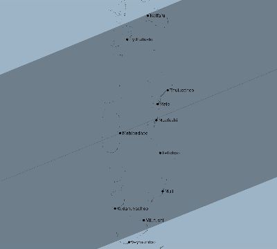 Map of the eclipse path across Maldives on 12/07/2504