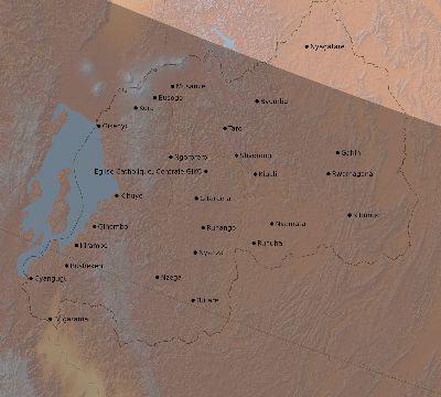 Map of the eclipse path across Rwanda on 12/07/2504
