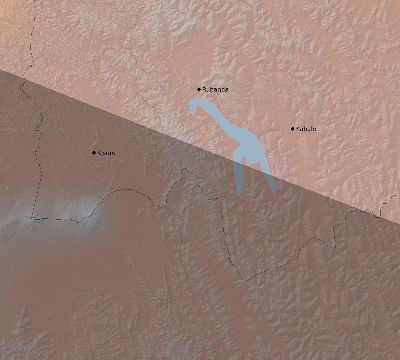 Map of the eclipse path across Uganda on 12/07/2504