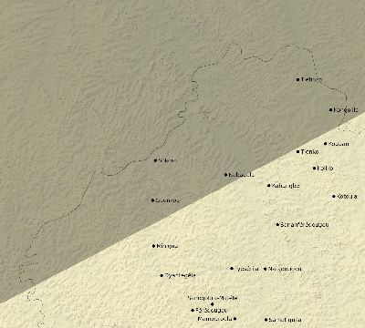 Map of the eclipse path across Côte d'Ivoire (Ivory Coast) on 06/03/2505