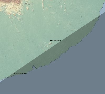Map of the eclipse path across Sri Lanka on 04/01/2508