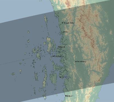 Map of the eclipse path across Myanmar on 04/01/2508