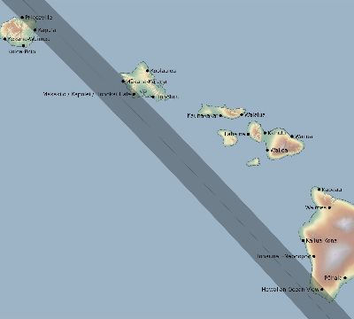 Map of the eclipse path across United States on 09/26/2508
