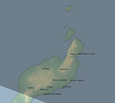 Map of the eclipse path across Spain on 05/15/2515