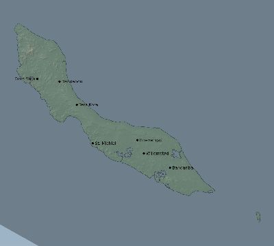 Map of the eclipse path across Curaçao on 10/27/2516