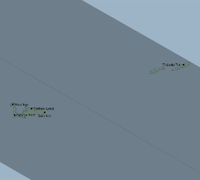 Map of the eclipse path across Cayman Islands on 10/27/2516