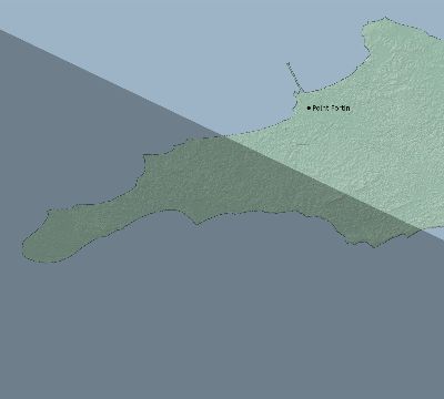 Map of the eclipse path across Trinidad and Tobago on 10/27/2516