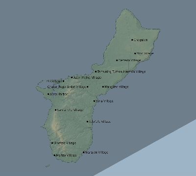 Map of the eclipse path across Guam on 03/02/2519