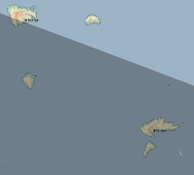 Map of the eclipse path across French Polynesia on 06/25/2522