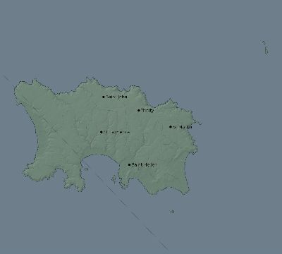 Map of the eclipse path across Jersey on 10/18/2525