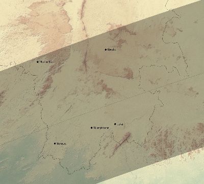 Map of the eclipse path across Guinea on 04/13/2526