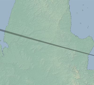 Map of the eclipse path across Australia on 10/07/2526