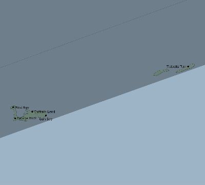 Map of the eclipse path across Cayman Islands on 07/25/2530