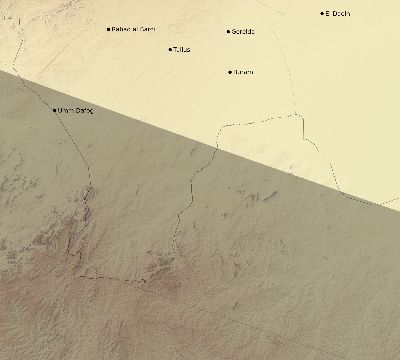 Map of the eclipse path across Sudan on 01/19/2531