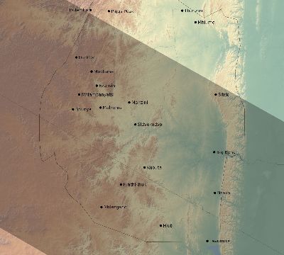 Map of the eclipse path across Eswatini (Swaziland) on 11/17/2533
