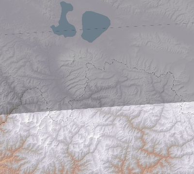Map of the eclipse path across Nepal on 03/12/2537