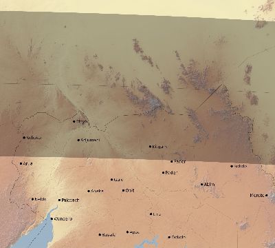 Map of the eclipse path across Uganda on 09/05/2537