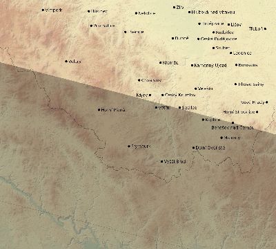 Map of the eclipse path across Czechia on 08/25/2538