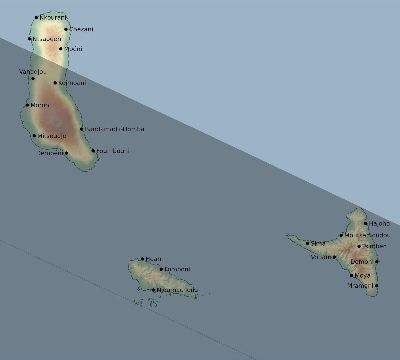 Map of the eclipse path across Comoros on 12/18/2541