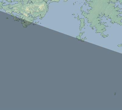 Map of the eclipse path across Falkland Islands on 10/07/2545