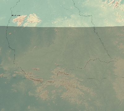 Map of the eclipse path across Guyana on 01/30/2549
