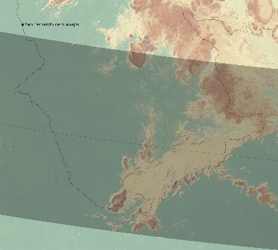 Map of the eclipse path across Venezuela on 01/30/2549