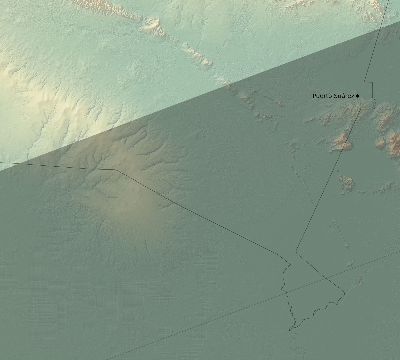 Map of the eclipse path across Bolivia on 07/25/2549