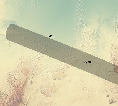Map of the eclipse path across Libya on 11/17/2552