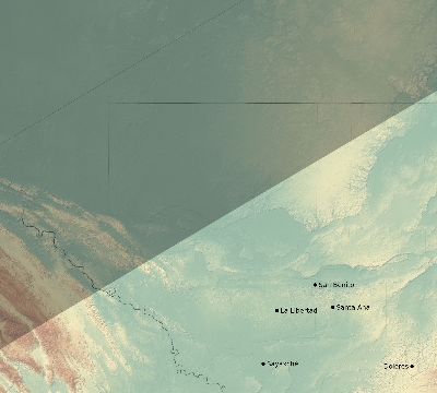 Map of the eclipse path across Guatemala on 03/24/2555