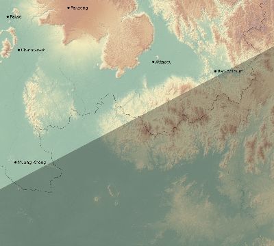 Map of the eclipse path across Laos on 01/09/2559