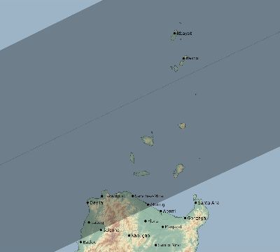 Map of the eclipse path across Philippines on 01/09/2559