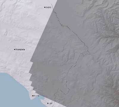 Map of the eclipse path across Peru on 12/30/2559