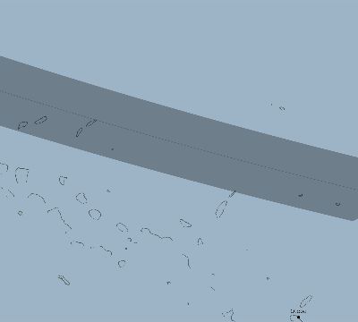 Map of the eclipse path across French Polynesia on 08/16/2566
