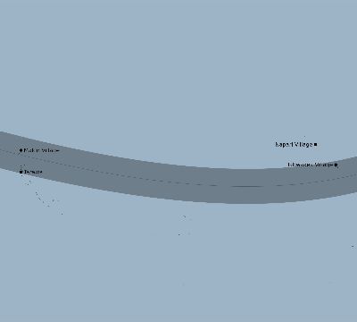 Map of the eclipse path across Kiribati on 02/10/2567