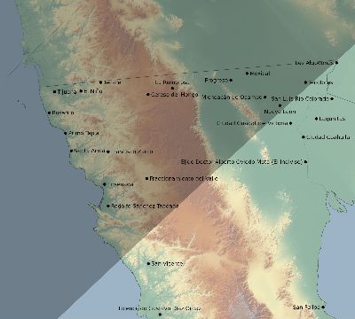 Map of the eclipse path across Mexico on 02/10/2567