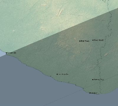 Map of the eclipse path across Liberia on 06/05/2570